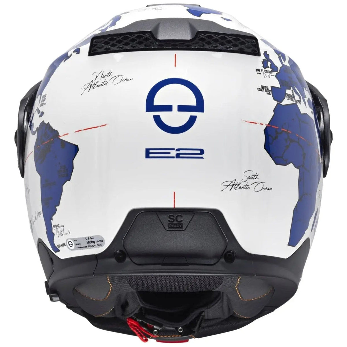 Schuberth E2 Atlas Blue - rear view