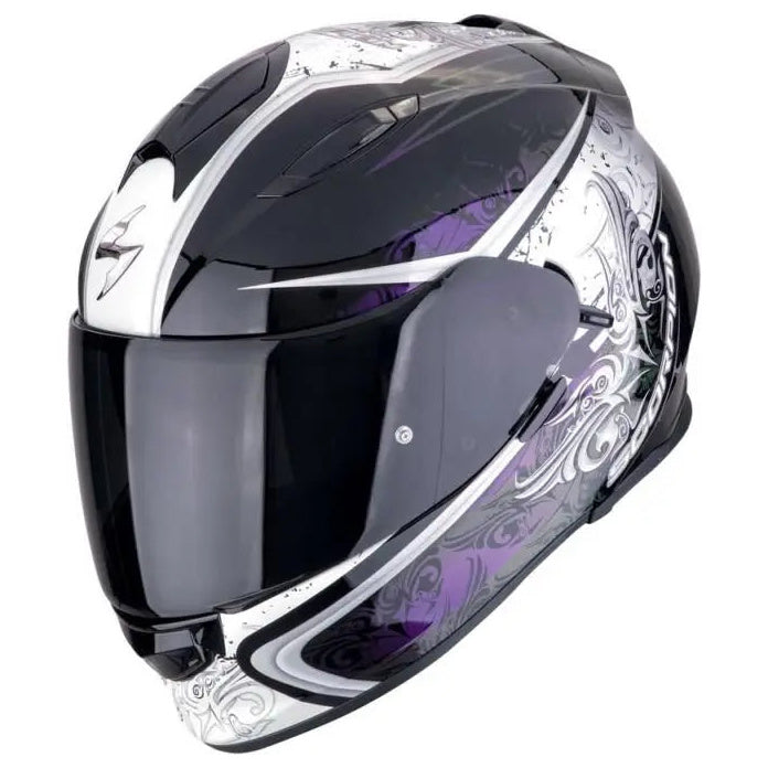 Scorpion EXO 491 Run Black / Chameleon - three-quarter front view