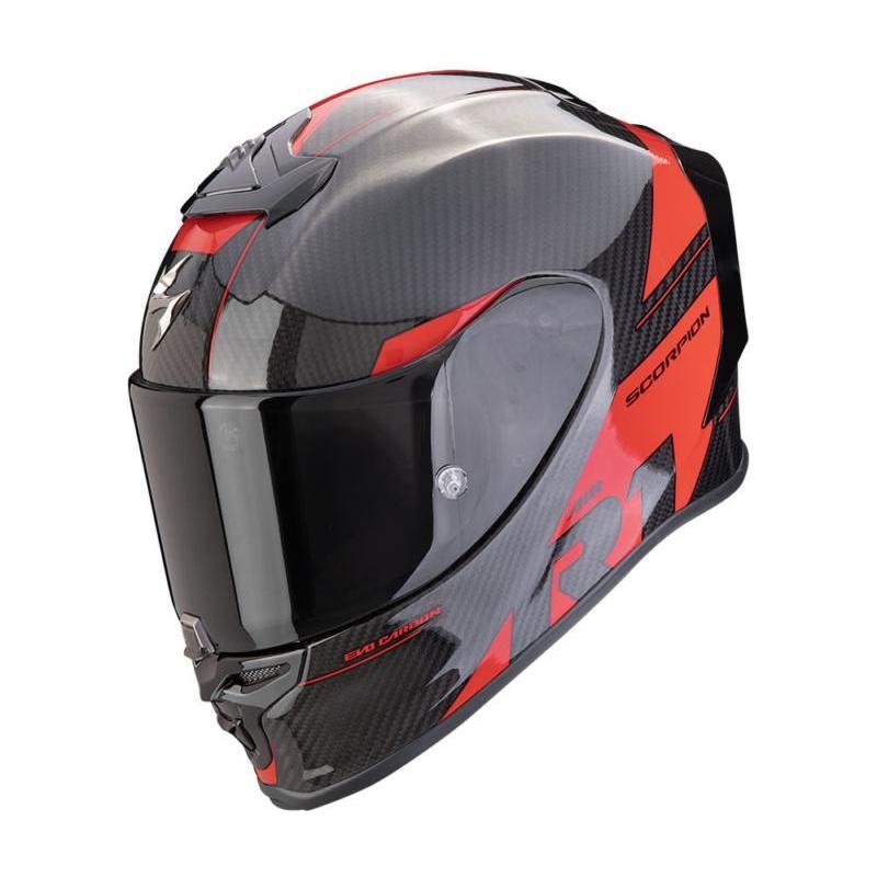 Scorpion EXO R1 Air Evo Carbon Full Face Helmet Rally Black/Red