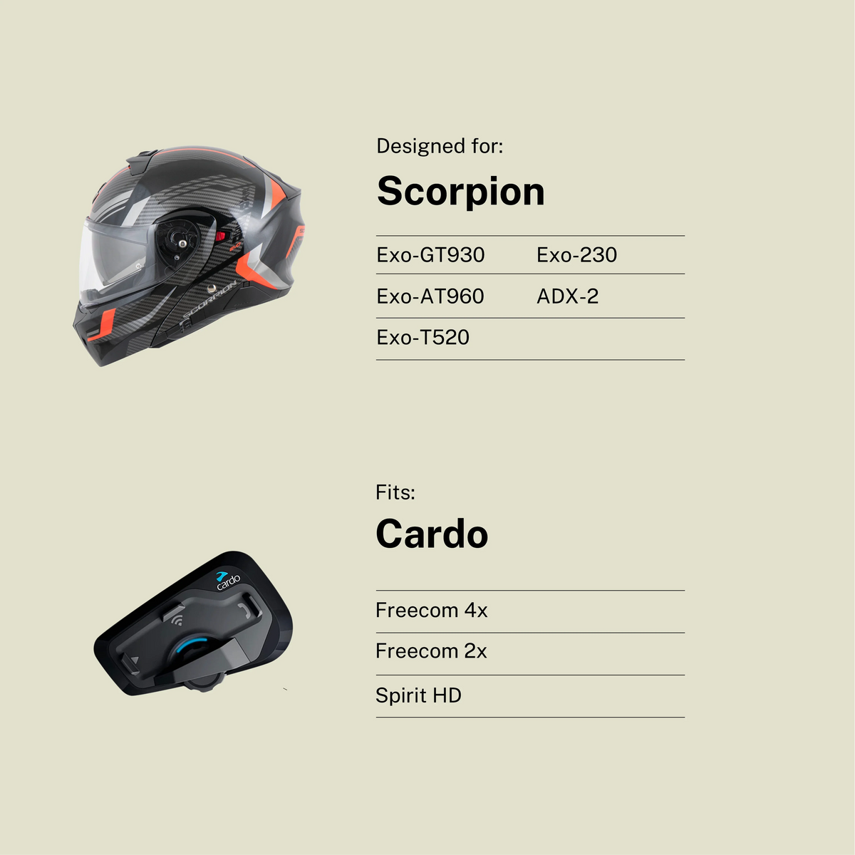 Tubs Jackson Scorpion To Cardo Freecom / Spirit Adapter FREE UK Delivery, FREE 365 Day Returns | Moto Central
