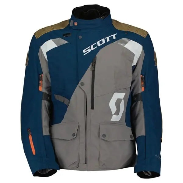 Scott Dualraid Dryo Textile Jacket Blue / Titanium Grey FREE UK Delivery, FREE 365 Day Returns | Moto Central