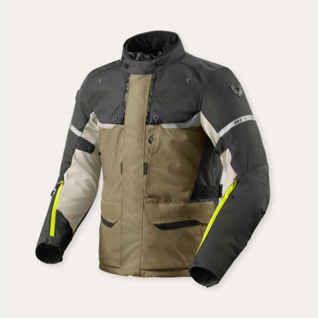 Revit Outback 4 H2O Textile Jacket Green / Anthracite - FREE UK Shipping, FREE 365 Day Returns | Moto Central