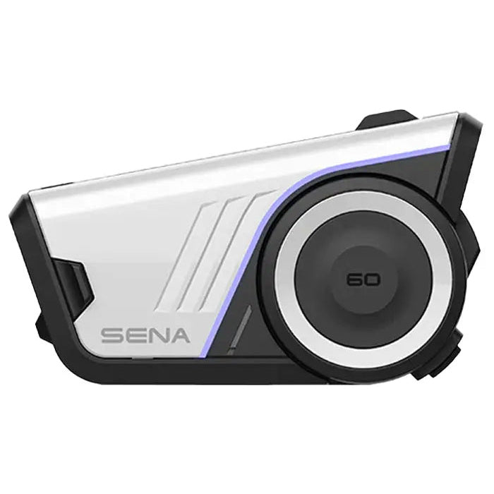 Sena 60S-01D Bluetooth Communication System Dual Pack motorcycle intercom – white faceplate view