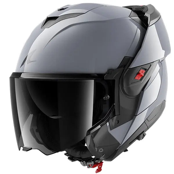 Shark OXO Flip Up Helmet Dark Shadow Silver - FREE UK Delivery, FREE 365 Returns Moto Central