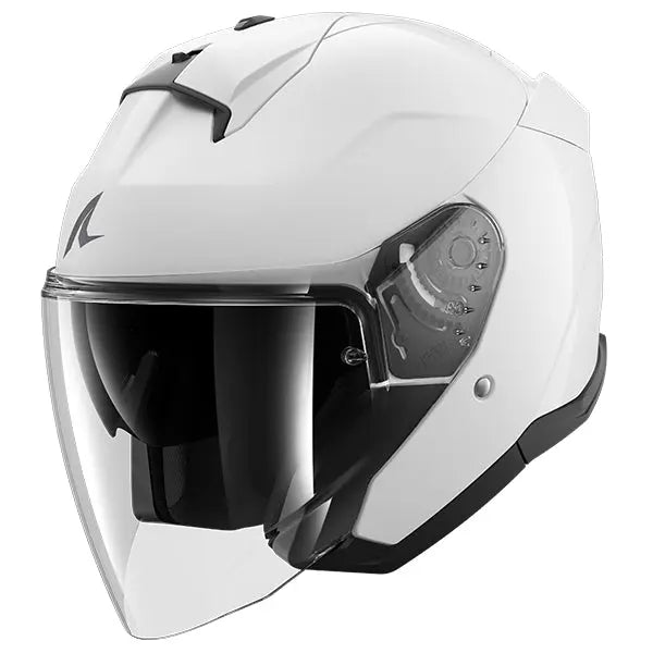 Shark Skwal Jet Blank White - FREE UK Shipping, FREE 365 Day Returns | Moto Central