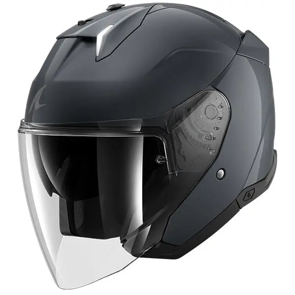 Shark Skwal i3 Jet Blank Anthracite - FREE UK Shipping, FREE 365 Day Returns | Moto Central