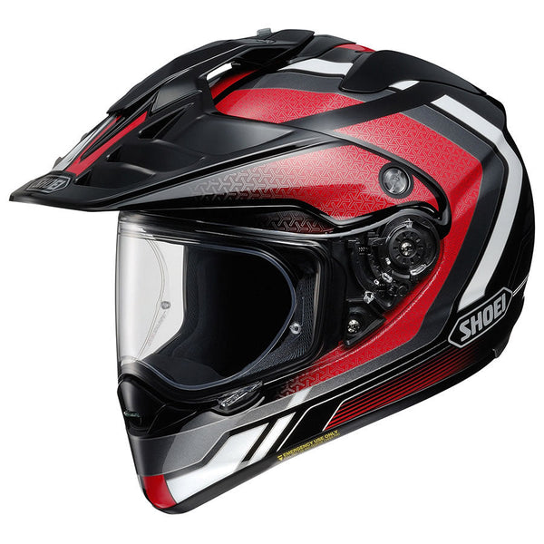 SHOEI HORNET ADVブラック/ホワイト/レッド Shoei Hornet ADV Sovereign TC1 Full Face Helmet Red FREE UK Delivery