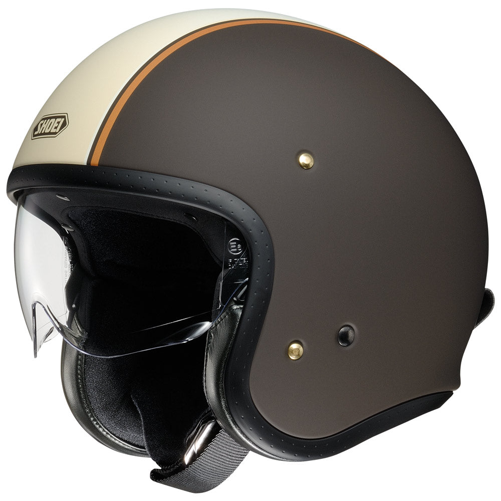 Shoei J.O Carburettor TC10 Open Face Helmet Brown FREE UK