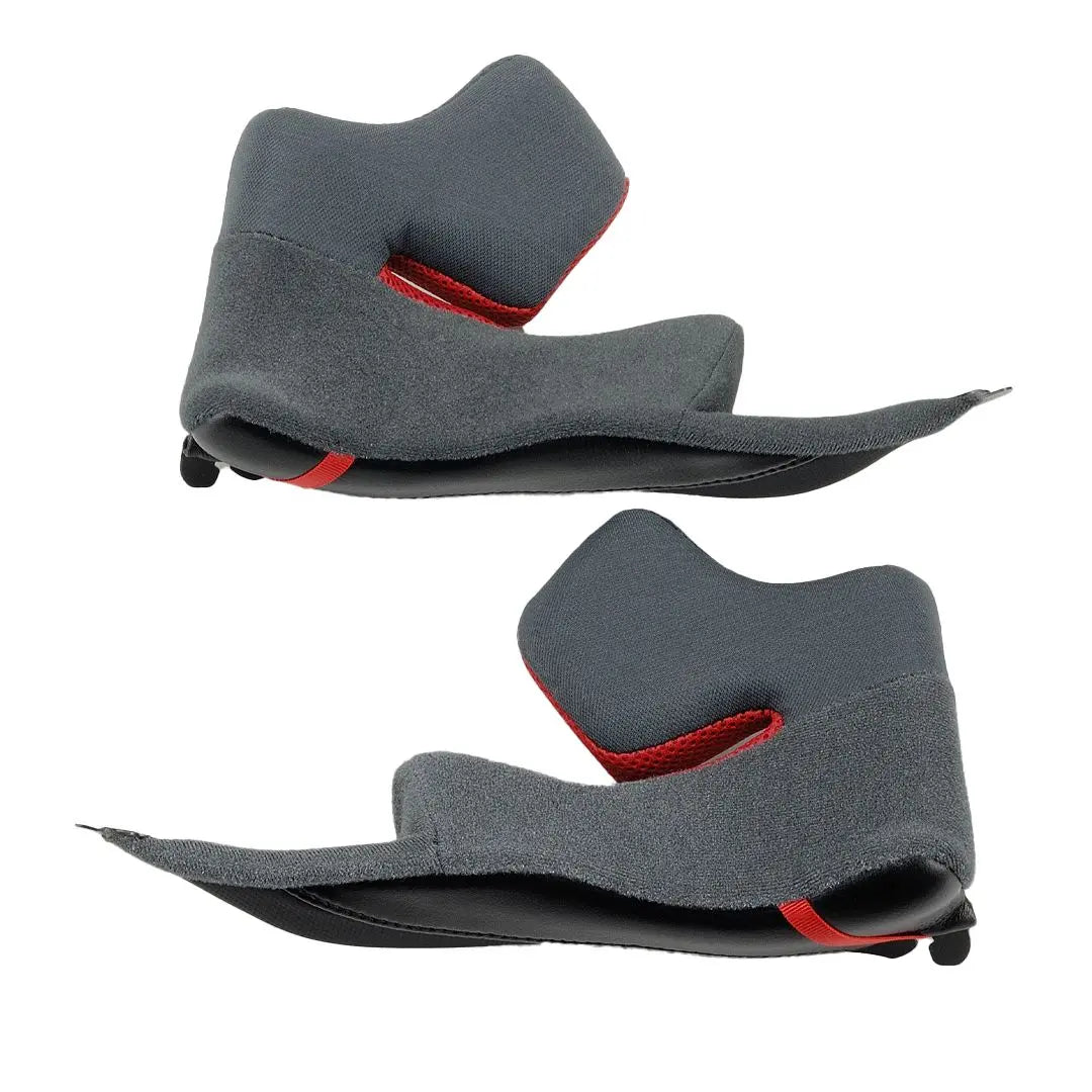AGV K3 Motorcycle Helmet Cheek Pads Replacement - 35mm Gray, Removable & Washable