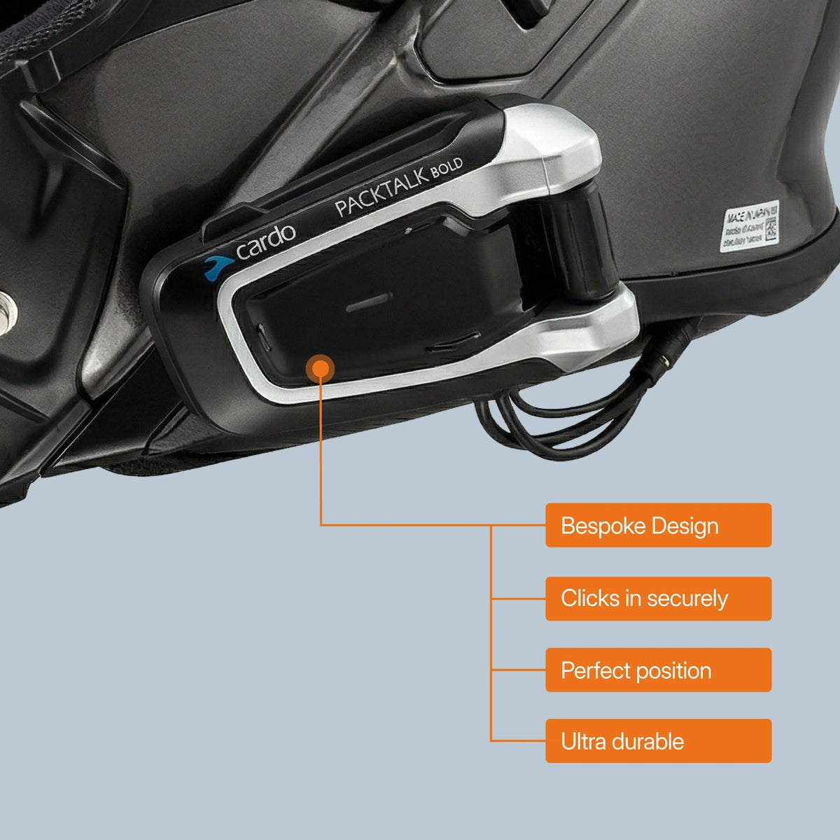 Tubs Jackson Shoei Neotec 2 / GT-Air 2 / J-Cruise 2 To Cardo Bold / Black Adapter FREE UK Delivery, FREE 365 Day Returns | Moto Central