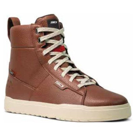 Sidi ARX High Waterproof CE Short Boots Burgundy - waterproof motorcycle short boot, side view