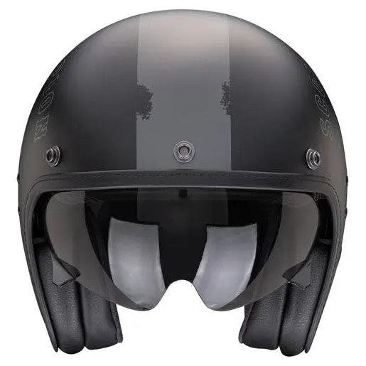 Scorpion Belfast Evo Matt Black / Silver — front view