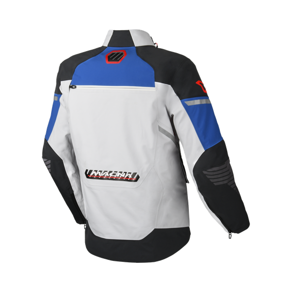 Macna Synchrone Textile Jacket Light Grey / Black / Blue - FREE UK Shipping, FREE 365 Day Returns | Moto Central