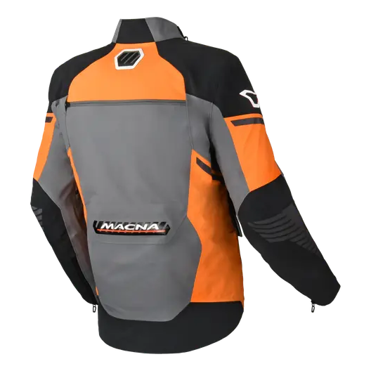 Macna Synchrone Textile Jacket Grey / Orange / Black  - FREE UK Shipping, FREE 365 Day Returns | Moto Central