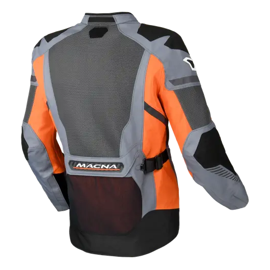 Macna Synchrone Textile Jacket Grey / Orange / Black  - FREE UK Shipping, FREE 365 Day Returns | Moto Central
