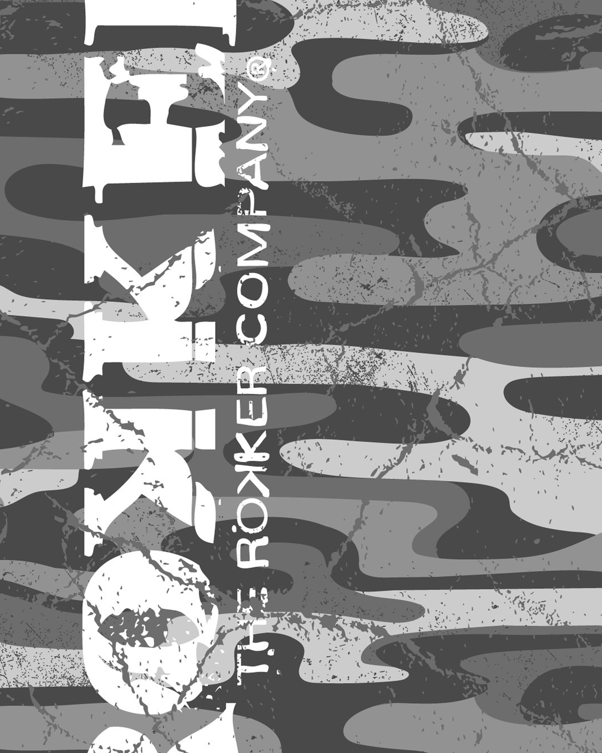 Rokker Neck Warmer Camouflage Grey product graphic