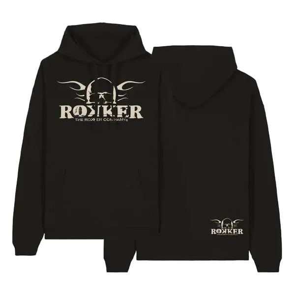 Rokker Logo Hoodie Black FREE UK Delivery, FREE 365 Day Returns | Moto Central