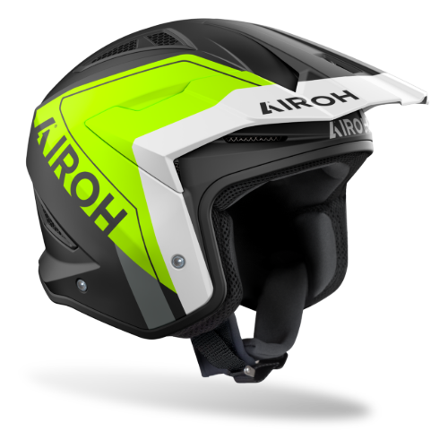 Airoh TRR 2 Hunt Matt Yellow open-face trials helmet - opposite-side view