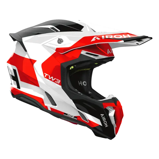 Airoh Twist 3 Fancy Gloss Red off-road motorcycle helmet - opposite-side view