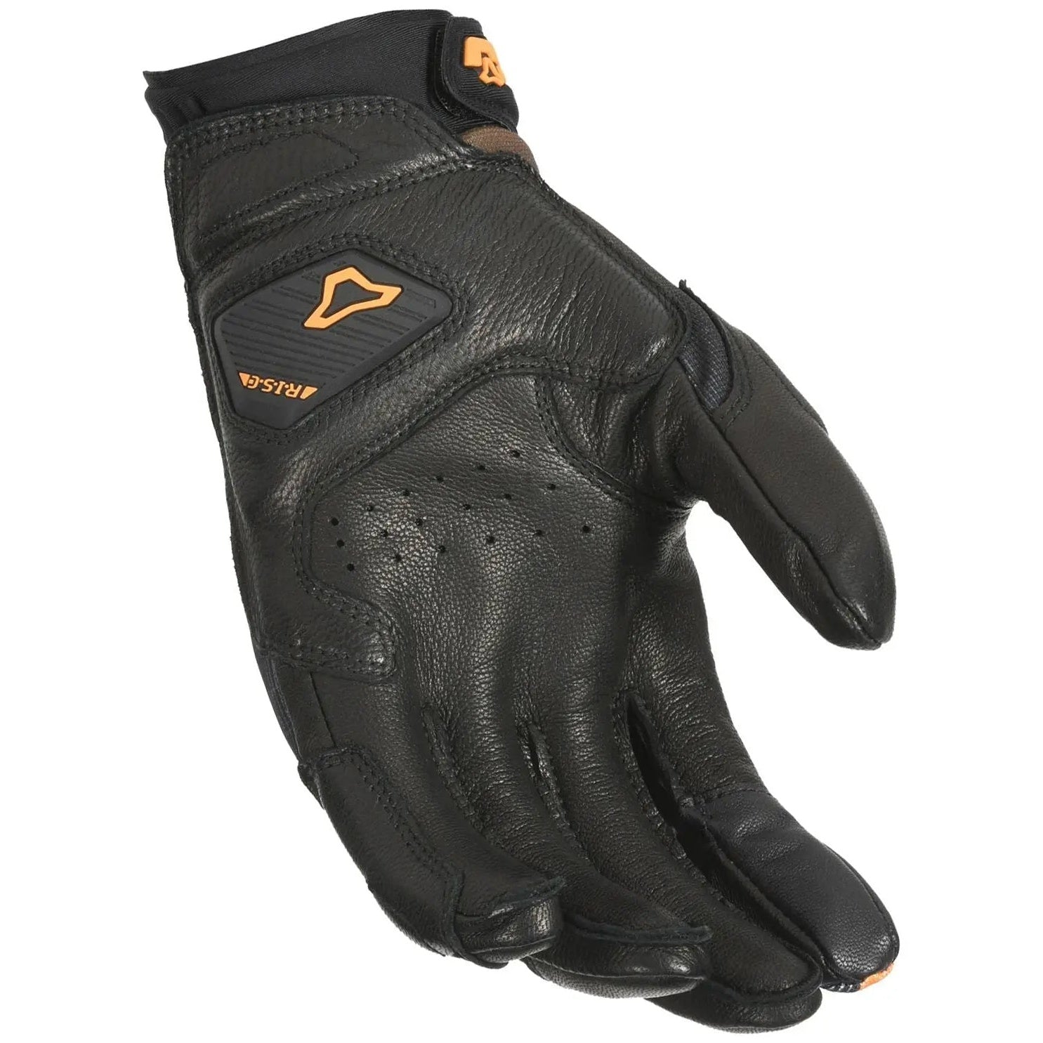 Macna Tanami Short Textile Gloves Black / Orange – palm view