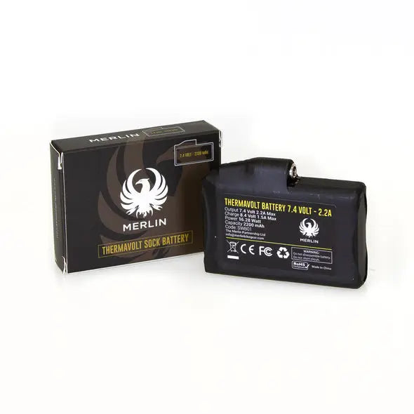 Merlin ThermaVolt Sock Battery - 2200MAH FREE UK Delivery, FREE 365 Day Returns | Moto Central