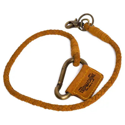 Trip Machine Braided Key Chain Tan — product cut-out view