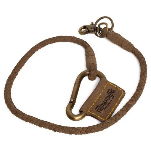 Trip Machine Braided Key Chain Tobacco — product cut-out view