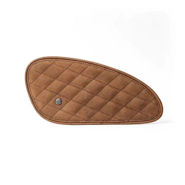 Trip Machine Diamond Leather Gas Tank Pad Set Tobacco  - FREE UK Shipping, FREE 365 Day Returns | Moto Central