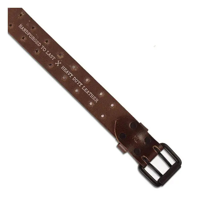 Trip Machine Double Pin Belt Tobacco Brown  - FREE UK Shipping, FREE 365 Day Returns | Moto Central