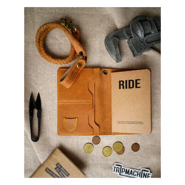 Trip Machine Explorer Wallet Vintage Tan  - FREE UK Shipping, FREE 365 Day Returns | Moto Central