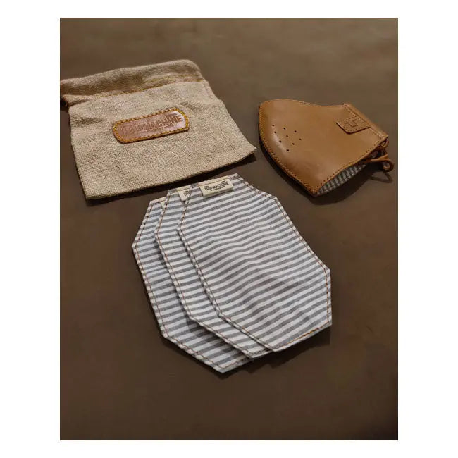 Trip Machine Face Mask Vintage Tan  - FREE UK Shipping, FREE 365 Day Returns | Moto Central