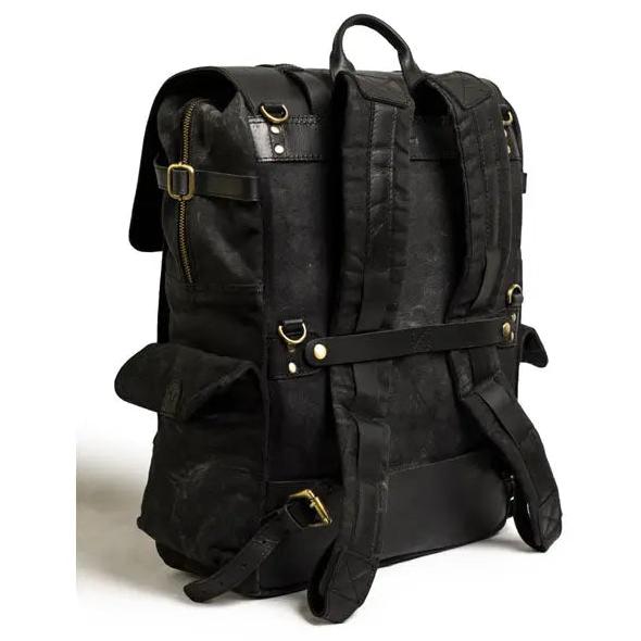 Trip Machine Rambler Backpack Black rear product view