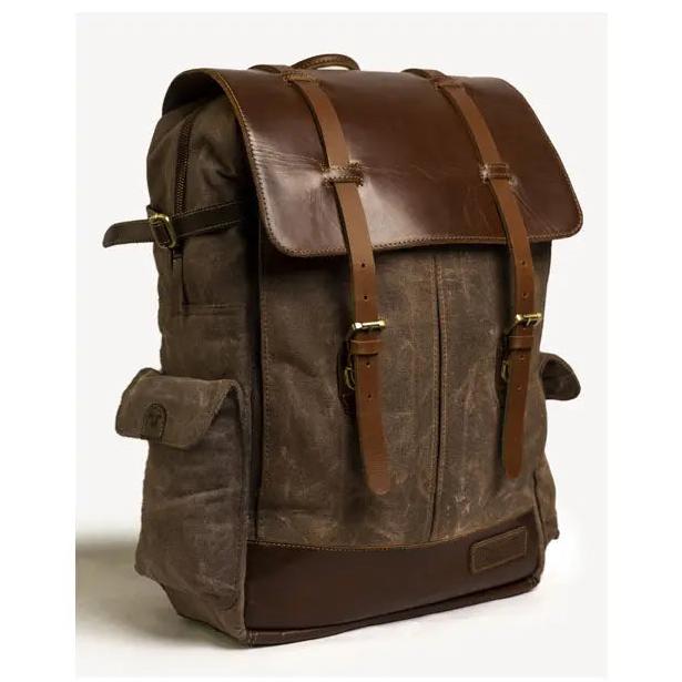 Trip Machine Rambler Backpack Vintage Tan front product view