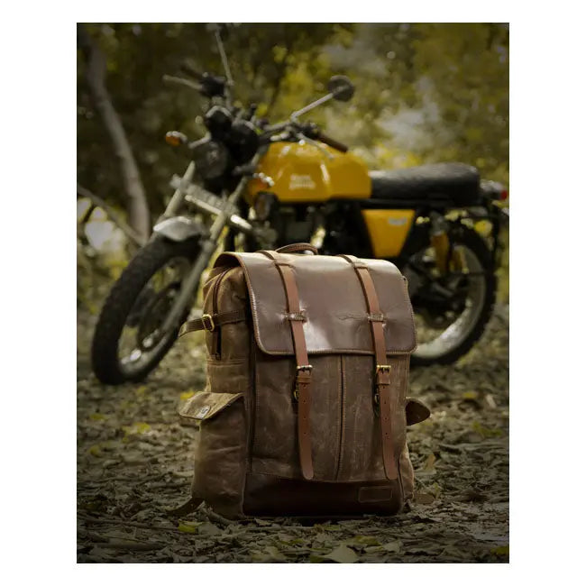 Trip Machine Rambler Backpack Vintage Tan  - FREE UK Shipping, FREE 365 Day Returns | Moto Central