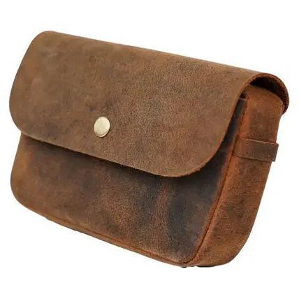Trip Machine Sidekick Moto Pouch Mocha - angled view