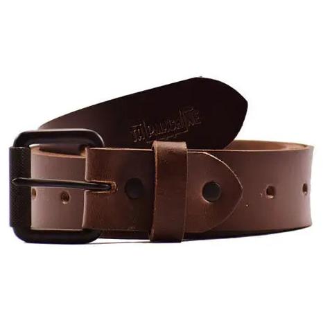 Trip Machine Single Pin Belt Tobacco Brown - coiled leather belt with buckle