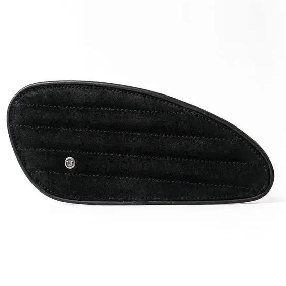 Trip Machine Universal Classic Leather Tank Pad Set Black Suede - single black suede tank pad