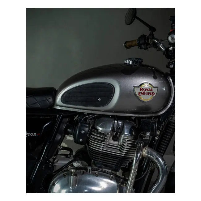 Trip Machine Universal Classic Leather Tank Pad Set Black Suede  - FREE UK Shipping, FREE 365 Day Returns | Moto Central