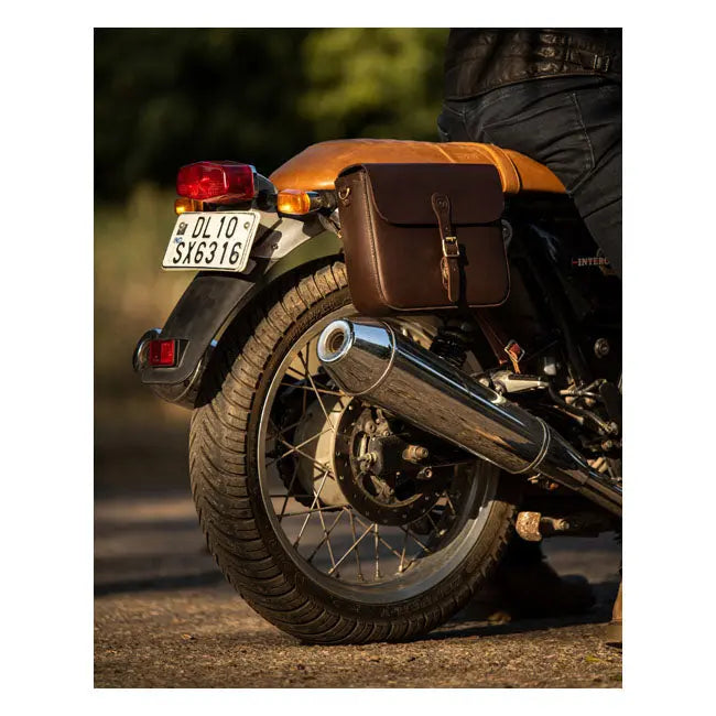 Trip Machine Universal Classic Saddlebag Caffeine Brown  - FREE UK Shipping, FREE 365 Day Returns | Moto Central