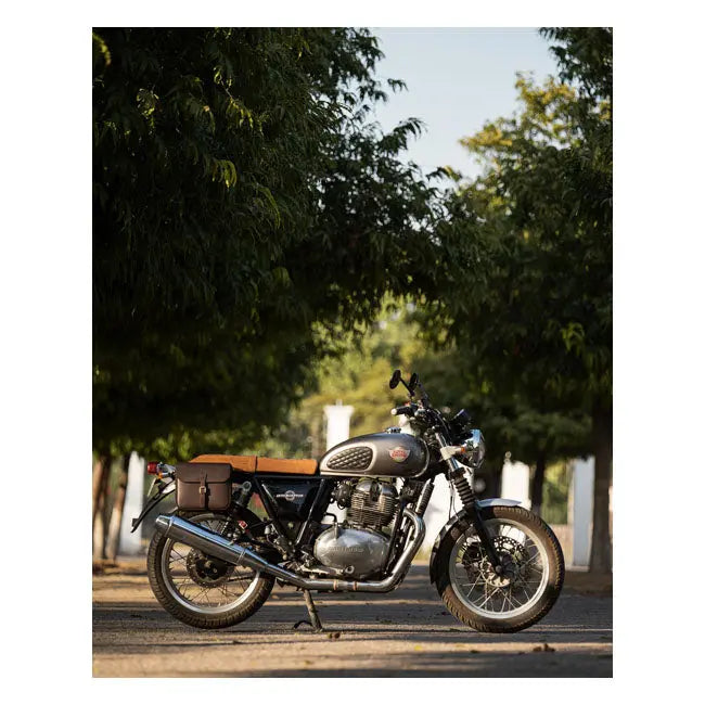 Trip Machine Universal Classic Saddlebag Caffeine Brown  - FREE UK Shipping, FREE 365 Day Returns | Moto Central