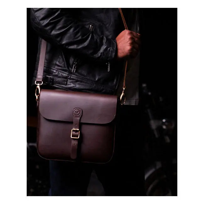 Trip Machine Universal Classic Saddlebag Caffeine Brown  - FREE UK Shipping, FREE 365 Day Returns | Moto Central