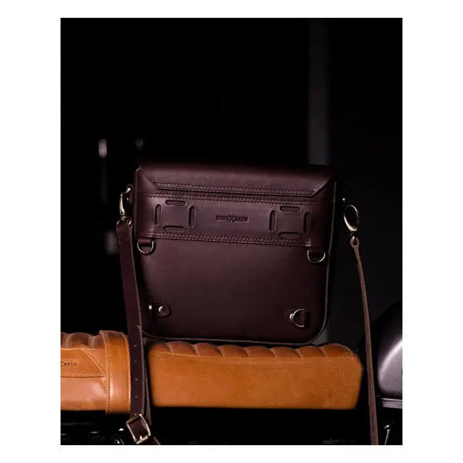 Trip Machine Universal Classic Saddlebag Caffeine Brown  - FREE UK Shipping, FREE 365 Day Returns | Moto Central
