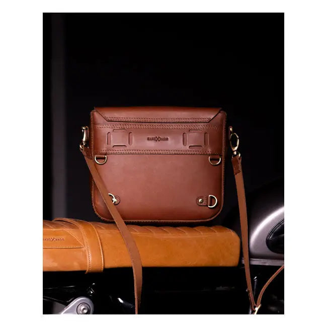 Trip Machine Universal Classic Saddlebag Cognac Brown  - FREE UK Shipping, FREE 365 Day Returns | Moto Central