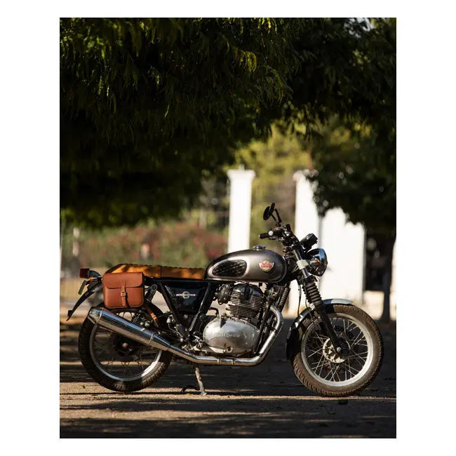 Trip Machine Universal Classic Saddlebag Cognac Brown  - FREE UK Shipping, FREE 365 Day Returns | Moto Central