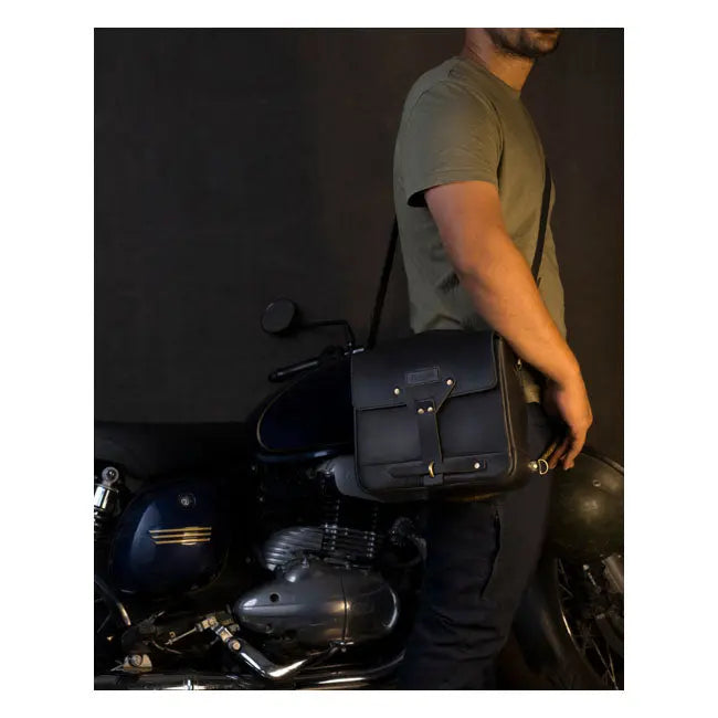 Trip Machine Universal Messenger Bag Black  - FREE UK Shipping, FREE 365 Day Returns | Moto Central
