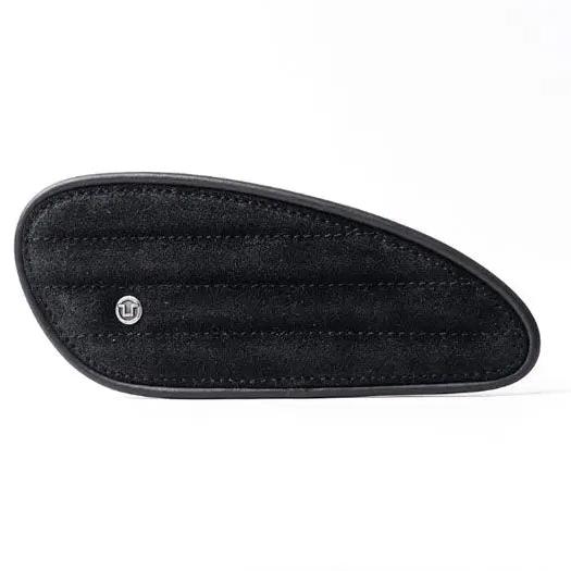 Trip Machine Universal Mini Classic Leather Tank Pads Black Suede - single black suede mini tank pad