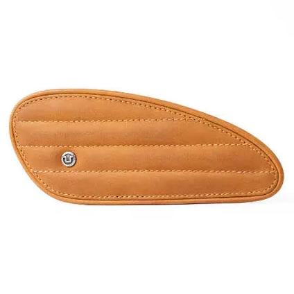 Trip Machine Universal Mini Classic Leather Tank Pads Tan - single tan leather mini tank pad