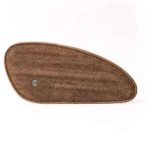 Trip Machine Universal Mini Classic Leather Tank Pads Tobacco Suede - single tobacco suede mini tank pad
