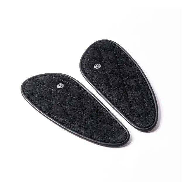 Trip Machine Universal Mini Diamond Tank Pads Black Suede  - FREE UK Shipping, FREE 365 Day Returns | Moto Central