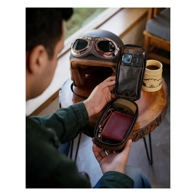 Trip Machine Universal Navigator Bag Tobacco Brown  - FREE UK Shipping, FREE 365 Day Returns | Moto Central